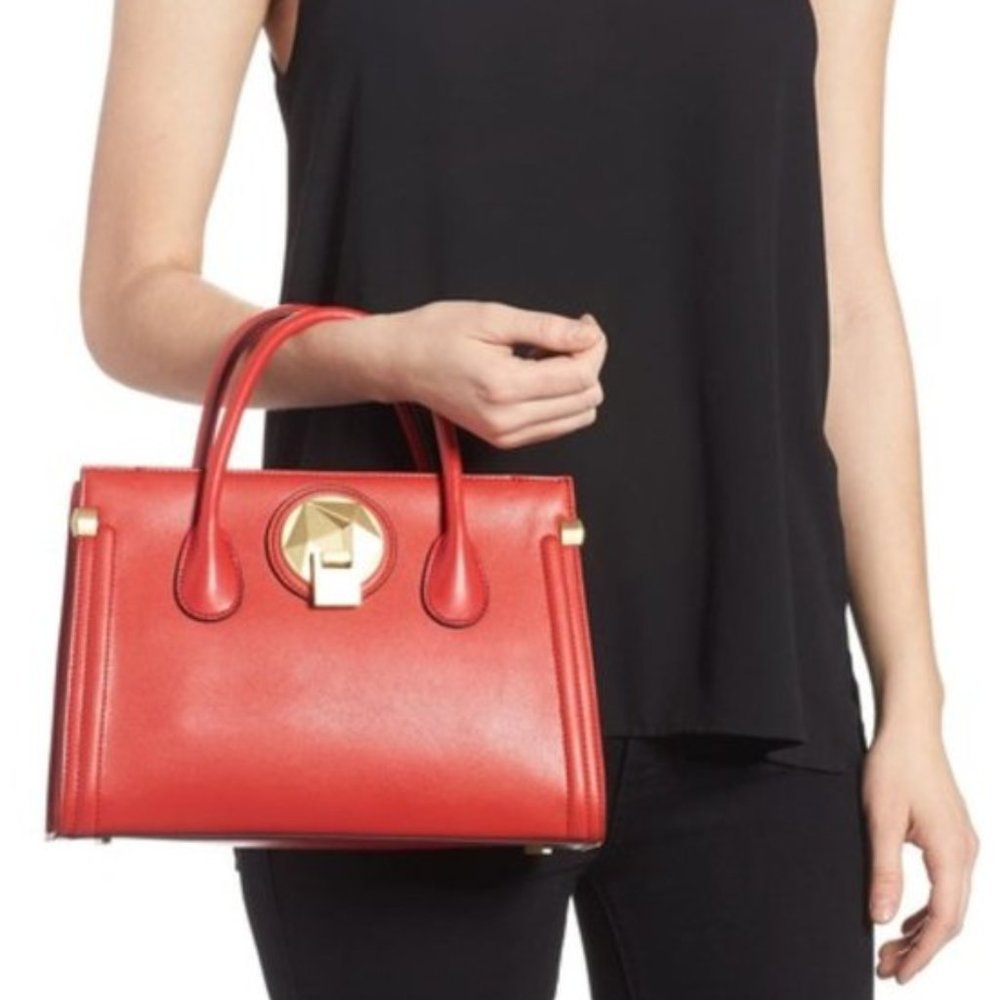 💥🇺🇸 Celine Dion Octave Leather Satchel Red